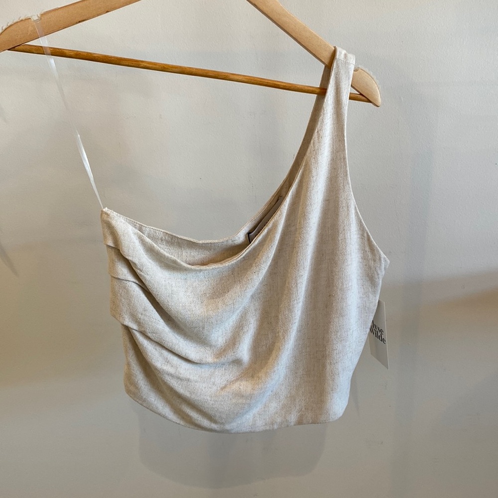 Stillwater one should linen crop top